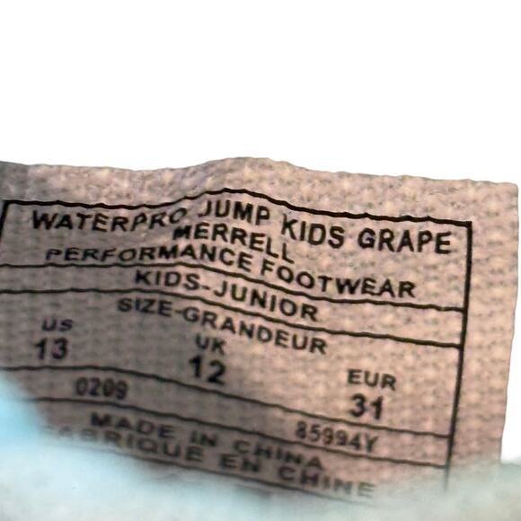 Merrell Waterpro Jump Kids Junior Performance Footwear Sandals Size 13 - Picture 9 of 9